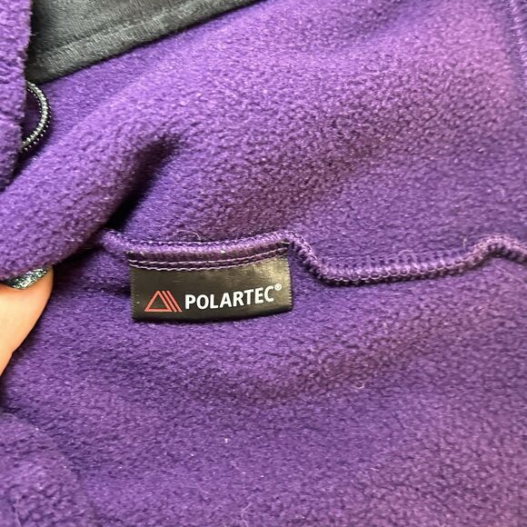 LL Bean Purple Polartec Fleece Vest Womens Large Full Zip Pockets - Picture 7 of 7